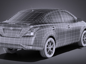 Nissan Versa Sedan 2017 vray 3D Модель
