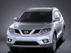 Nissan X-trail 2016 vray Modèle 3D