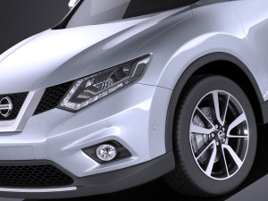 Nissan X-trail 2016 vray Modèle 3D