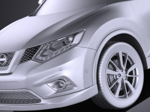 Nissan X-trail 2016 vray Modèle 3D