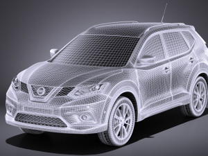 Nissan X-trail 2016 vray Modèle 3D