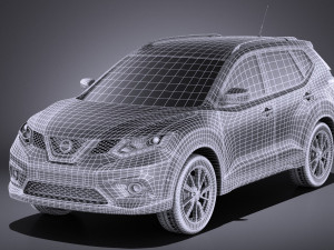 Nissan X-trail 2016 vray Modèle 3D
