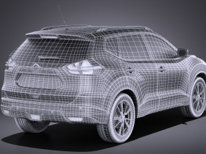 Nissan X-trail 2016 vray Modèle 3D