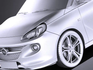 Opel Adam S 2017 vray 3D Model