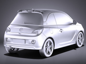 Opel Adam S 2017 vray Modello 3D