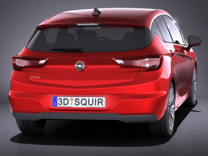 Opel Astra 5-door 2017 vray Modèle 3D