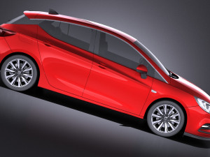 Opel Astra 5-door 2017 vray Modèle 3D
