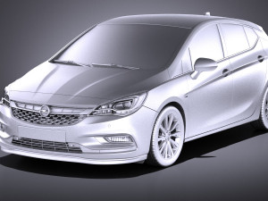 Opel Astra 5-door 2017 vray Modèle 3D