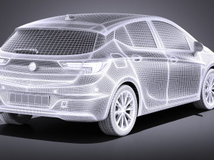Opel Astra 5-door 2017 vray Modèle 3D