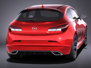 Opel Astra OPC 2015 vray 3D Модель