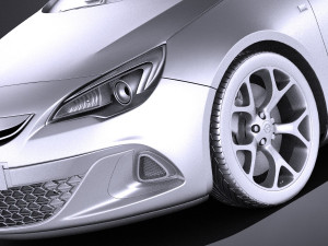 Opel Astra OPC 2015 vray 3D Модель