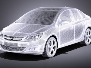 Opel Astra Sedan 2015 vray Modèle 3D
