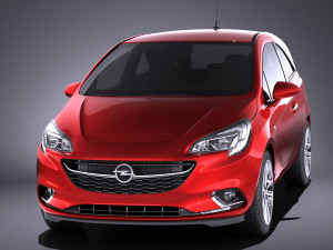 Opel Corsa 3-door 2017 vray 3D Модель