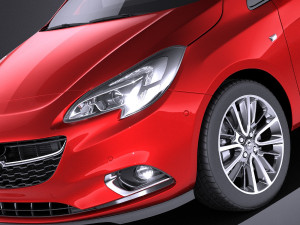Opel Corsa 3-door 2017 vray 3D Модель