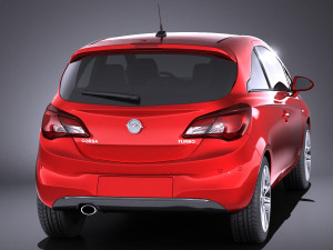Opel Corsa 3-door 2017 vray 3D Модель