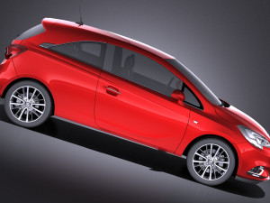 Opel Corsa 3-door 2017 vray 3D Модель