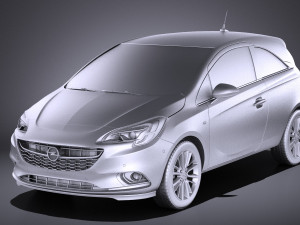 Opel Corsa 3-door 2017 vray 3D Модель