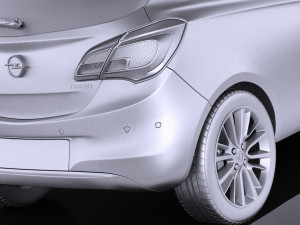 Opel Corsa 3-door 2017 vray 3D Модель