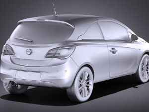 Opel Corsa 3-door 2017 vray 3D Модель