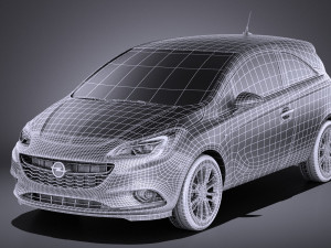 Opel Corsa 3-door 2017 vray 3D Модель