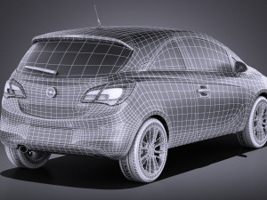 Opel Corsa 3-door 2017 vray 3D Модель