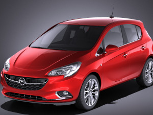 Opel Corsa 5-door 2017 vray 3D Model