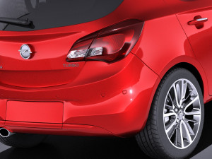 Opel Corsa 5-door 2017 vray Model 3D