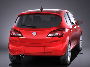 Opel Corsa 5-door 2017 vray Model 3D