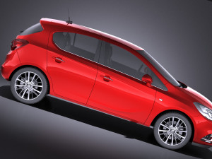 Opel Corsa 5-door 2017 vray Model 3D