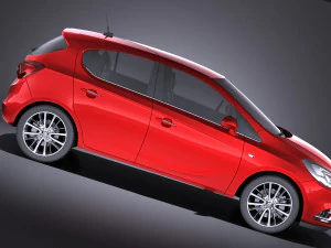 Opel Corsa 5-door 2017 vray 3D Model