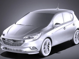 Opel Corsa 5-door 2017 vray 3D Model
