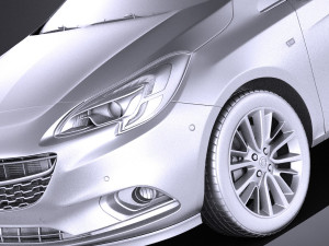 Opel Corsa 5-door 2017 vray Model 3D