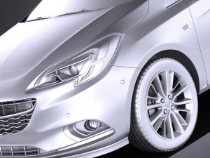 Opel Corsa 5-door 2017 vray 3D Model