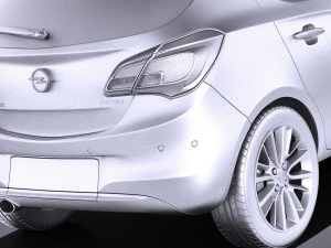 Opel Corsa 5-door 2017 vray 3D Model