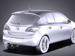 Opel Corsa 5-door 2017 vray Model 3D