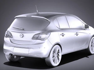 Opel Corsa 5-door 2017 vray 3D Model