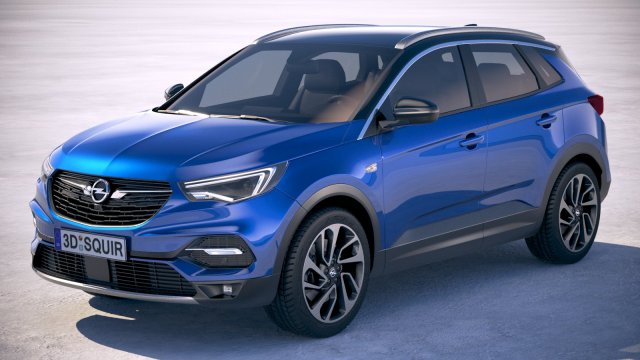 Opel Grandland X 2019 3D Model .c4d .max .obj .3ds .fbx .stl .blend