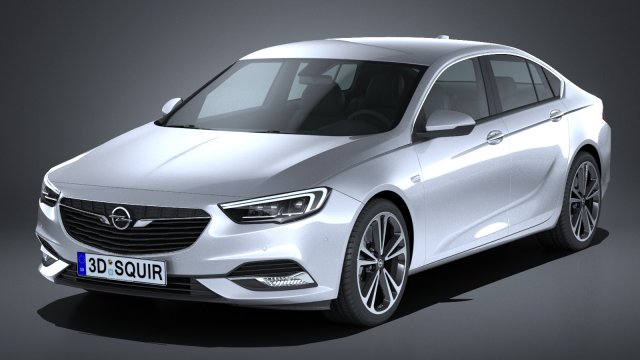 Opel Insignia Grand Sport 2017 Model 3D .c4d .max .obj .3ds .fbx .stl .blend