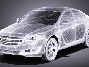 Opel Insignia Sedan 2015 vray 3D Модель