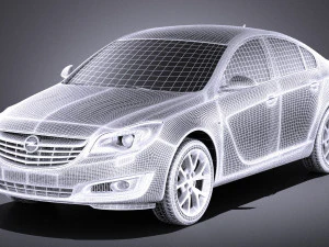 Opel Insignia Sedan 2015 vray 3D Model