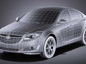 Opel Insignia Sedan 2015 vray 3D Модель