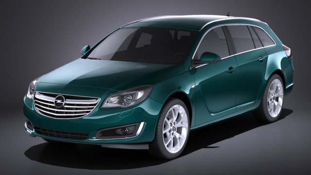 Opel Insignia Sports Tourer 2015 vray Model 3D .c4d .max .obj .3ds .fbx .stl .blend