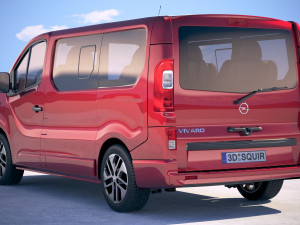 Opel Vivaro Pass 4-door 2015-2018 3D Model