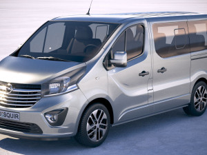 Opel Vivaro Passenger 6-door 2015-2018 3D Model