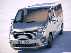 Opel Vivaro Passenger 6-door 2015-2018 Model 3D