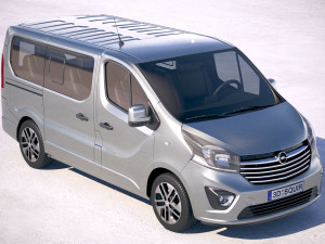 Opel Vivaro Passenger 6-door 2015-2018 Model 3D