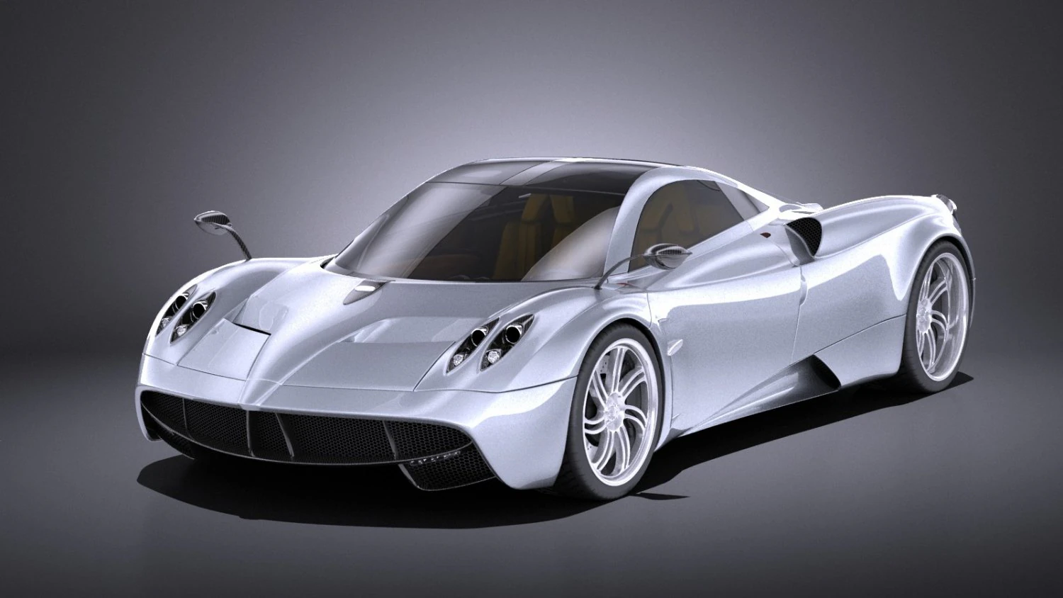 Pagani Huayra 2016 vray 3D Model .c4d .max .obj .3ds .fbx .stl .blend