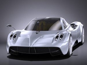 Pagani Huayra 2016 vray Modello 3D
