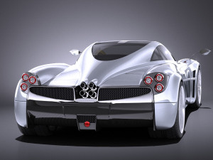 Pagani Huayra 2016 vray Modello 3D