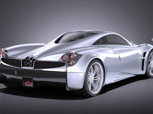 Pagani Huayra 2016 vray 3D Model